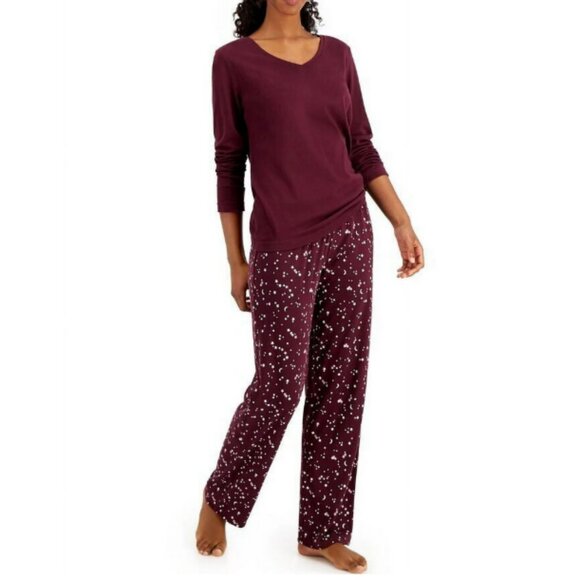 Charter Club Womens Cotton Pajama Set Tiny Stars Size Medium - Picture 1 of 1